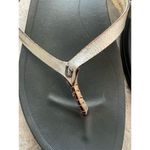 OluKai Women's Ho'opio Leather Sandals Silver Size 10 Casual Summer Photo 3