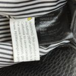 Black Textured Faux Leather Small Satchel Handbag Purse 8 x 6.5 Inch Photo 6