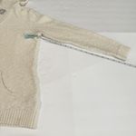 LL Bean Ivory Midweight Cotton Slub Kangaroo Pocket Hoodie Sweater Size‎ SMALL Photo 7