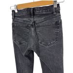 We The Free Free People Black Stella Rip High Waisted Skinny Jeans Raw Hem 24 Photo 11