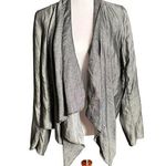 Magaschoni Magschoni Collection Gray Black Waterfall Cardigan Long Sleeve Size 10 Classy Photo 0