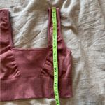 Free People Movement Square Neck Good Karma Pink Bra Photo 6