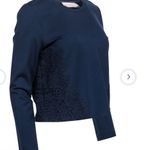 Tory Burch Navy Blue Lace Detail Women's Top M Photo 2