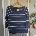 Hollister Blue & White Striped Sweater β Size Large β Classic Knit Look Photo 0