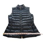 Lilly Pulitzer Elana Puffer Down Vest Black Medium Women's Quilted Zip Up EUC Photo 13