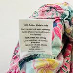 Mahogany Floral Drawcord Pajama Pants Pink Blue XL Wide Leg 100% Cotton India Photo 5