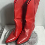 Arizona Jeans Arizona Jean Co Red Leather Western Cowboy Boots Pointed Toe Women’s 8.5 M Photo 0