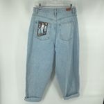 Simple Society  High waist rise balloon jean jeans roll cuff NEW NWT light wash Photo 6