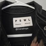 Proenza Schouler  Black Short Sleeve Collared Denim Dress Photo 5