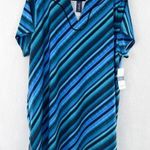 NEW Swimsuits for All Longer Length Swim Tunic Top Size 22 Modest Swimsuits Blue Photo 0