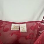 American Vintage Vintage Y2K Red Sheer Swirl Camisole Size Medium Grunge Goth Mob Wife Photo 5