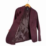Body by Victoria Womens Tailored Blazer Burgundy Size 4 Quiet Luxury Workwear Red Photo 3