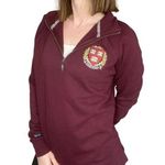 Jansport  Harvard Veritas Crest Burgundy Maroon Quarterzip Pullover Sweatshirt L Photo 0