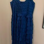 Adrianna Papell  Blue Tiered Ruffled Mini Dress Photo 0