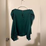 Lulus  Teal Puff Sleeve Blouse Photo 1