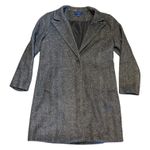 Apt. 9  $80 Black Hering Single Button Front Wool Blend Coat Size Large Photo 4