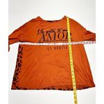 Attention  Women's Leopard Print 3/4 Sleeve Graphic Shirt Orange Black‎ Size XL Photo 5