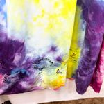 Tie Dye Medium Maxi Dress Handmade Rainbow Eyelet Hem Sleeveless Vacation 1760 Pink Photo 7