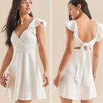 Altar'd State  Size XL NWT off white Veronica Flutter Sleeve Dress Photo 1