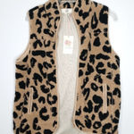 Entro  leopard sherpa zip up vest Photo 0
