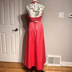 Morgan & Co . Vintage y2k Colorful Coquette Embellished Satin BallGown Halter Empire Beaded Formal Evening Prom Photo 3