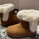 New! Cozy Brown Suede Winter Boots with Faux Fur Tan Size 6 Photo 6