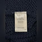 My Michelle Nautical Coastal Navy White Anchor Open Knit Oversized Lightweight Sweater XL Photo 6