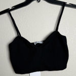 ZARA  Women Size Small Black Basic Sleeveless crop top tank New‎ Photo 0