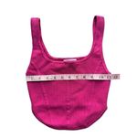 Aritzia Babaton Sculpt Knit Bustier Tank In Fuchsia/Pink Photo 9