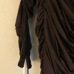 NWOT Alex Perry Haines gown with gloves brown Size 6 Photo 4