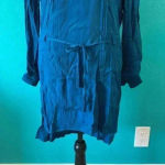 Diane Von Furstenberg  Sliced Dress Steel Blue size 2 Photo 2