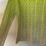 Kerisma Lime and Beige Ombré Square Neckline Knit Sweater Size Large Photo 2