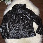 Just Be JUST B Dark Chocolate Brown Crocodile Print Faux Leather Jacket Sx XL Photo 0