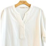 Soft Surroundings Cedella Pullover Mandarin Collar Top White Size M NEW Photo 2