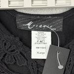 Mon Amie XL Black Lace Cold Shoulder Boho Chic Dolman Batwing Sleeve Romantic Photo 4