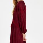 THE GREAT Ornament Embroidered Dress Dark red size XS NWT Photo 2