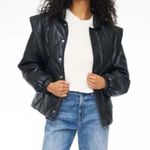 Pistola Callista Puffer Jacket w/ Removable Sleeves Black Faux Leather Sz XL NWT Photo 2