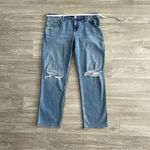 Hollister low-rise relaxed straight denim ripped jeans - 14 long Photo 4