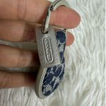 Coach Vintage  y2k SIGNATURE TEAR DROP KEY RING Denim Charm Photo 2