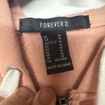 Forever 21 Light Pink Zipped Up Cropped Sweatshirt Size Large Photo 7
