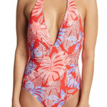 Red Carter  One‎ Piece Tropical Leaf Design Size Medium Photo 0