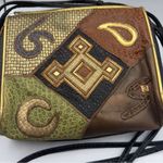 Vintage 80’s Nas Bag Leather Patchwork Crossbody Shoulder Bag Brown Photo 2