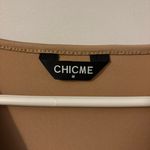 Chic Me  Gold V-Neck Long Sleeve Peplum, Sz M Photo 2