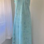 EXPRESS NWT Vintage ‘90s Light Blue Layered Floral Sleeveless Maxi Dress Photo 2
