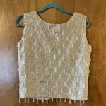 Kenzar Hong Kong Flapper Sleeveless Top Sequins Vintage Beaded Tassels Size 36 Photo 7