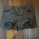 Signature 8  Denim Shorts Black Distressed Photo 0