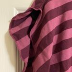 Ella Moss Purple Striped V Neck Side Tie Top Photo 4