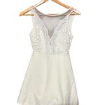 LULUS Promise Antique‎ White Lace Skater Mini Dress Size Medium Photo 2