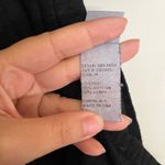 Cut Loose Shirt Black Crew Neck Tunic 3/4 Sleeve Slub Cotton Linen Blend Medium Photo 4