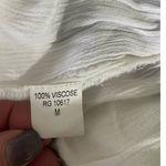 Elan Boutique Women CropTop M White Scoop Neck Short Sleeve Gauzey Beachy Resort NEW Photo 10